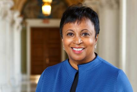A photo of Carla Hayden in the Library of Congress