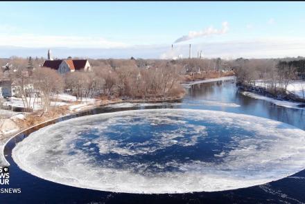 Giant ice disk forms in Maine river, enthralling residents: asset-mezzanine-16x9