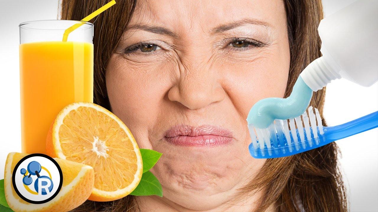 Why Does Toothpaste Make Orange Juice Taste Bad? WETA