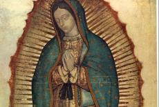 Virgin of Guadalupe, 16th Century; Basilica Tepeyac Hill, Mexico City (PD-US)