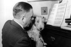 Poulenc with his dog Mickey at Noizay