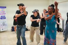 WETA Arts host Felicia Curry at K-pop Academy at the Korean Cultural Center