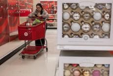 Christmas decorations are displayed for sale in Richmond