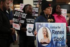 Press conference following the fatal shooting of Renee Nicole Good by a U.S. Immigration and Customs Enforcement (ICE) age...