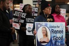 Press conference following the fatal shooting of Renee Nicole Good by a U.S. Immigration and Customs Enforcement (ICE) age...