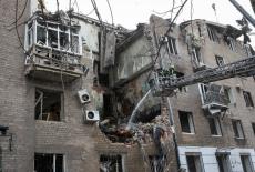 Aftermath of a Russian drone attack in Kryvyi Rih