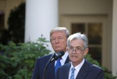 FILE PHOTO: FILE PHOTO: U.S. President Donald Trump looks on as Jerome Powell, his nominee to become chairman of the U.S. ...