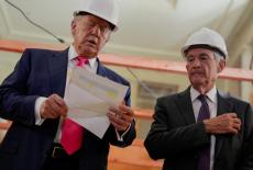 U.S. President Trump tours the Federal Reserve Board building in Washington, D.C.