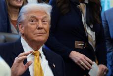 U.S. President Donald Trump participates in a signing ceremony at the White House in Washington