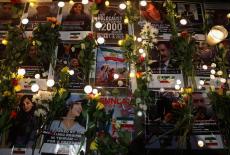 Rally outside the Iranian embassy in support of nationwide protests in Iran, in London