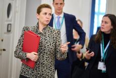 Danish Prime Minister Mette Frederiksen participates in the Foreign Policy Committee meeting at Christiansborg in Copenhagen