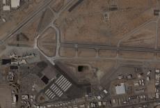 A satellite image of El Paso International Airport