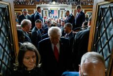 U.S. President Donald Trump delivers the State of the Union address at the U.S. Capitol in Washington D.C.