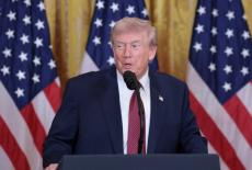 U.S. President Donald Trump hosts an event promoting coal-powered energy sources at the White House in Washington