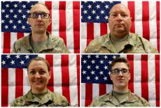 A combination image of undated photos of U.S. soldiers killed in Kuwait on March 1