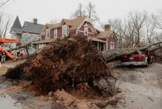 Storms and tornado warnings in Union City, Michigan