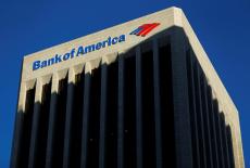 The Bank of America building is shown in Los Angeles, California