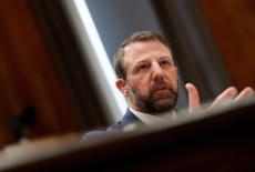 U.S. Senator Markwayne Mullin tesifies before a Senate Homeland Security and Governmental Affairs Committee confirmation h...