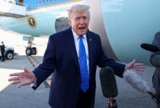 U.S. President Donald Trump departs West Palm Beach, Florida