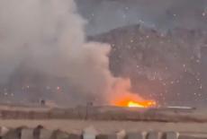 Aftermath of a reported strike in Baharestan, Isfahan province