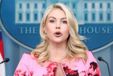 White House press secretary Karoline Leavitt holds a briefing at the White House in Washington