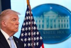 U.S. President Trump holds a press conference in the briefing room at the White House