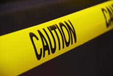 Caution police tape