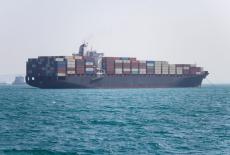 Vessels in the Strait of Hormuz near Bandar Abbas, Iran