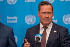 Media briefing on a proposed resolution of the Strait of Hormuz at U.N. headquarters in New York City
