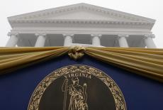 Heavy fog hangs over the State Capitol ahead of the swearing-in ceremony of McAuliffe as Virginia's governor in Richmond