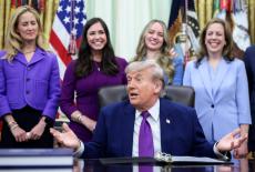 U.S. President Trump participates in a maternal health event at the White House, in Washington, D.C.