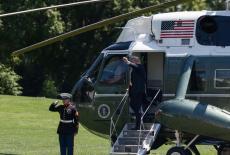 U.S. President Trump departs the White House en route to China