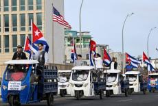 Cubans hold an anti-imperialist march in Havana