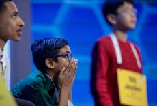 Students participate in the Scripps National Spelling Bee in Washington