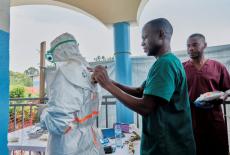 ALIMA International NGO set up an treatment centre for the Ebola response in Rwampara