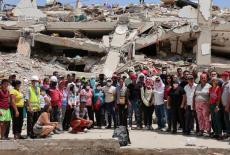Aftermath of earthquakes in La Guaira