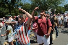 People brave heat to mark the 250th anniversary of U.S. independence, in Washington