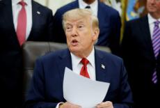 US President Donald J. Trump makes an announcement on healthcare in the Oval Office
