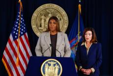 Press conference regarding alleged sexual assault at Cornell University, in New York City