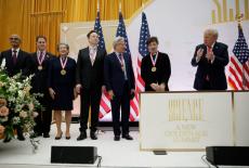 US President Trump attends the "A New Golden Age" summit in Washington