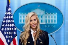 New White House Press Secretary Zacharia holds her first press briefing at the White House in Washington, DC