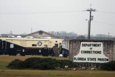A sign that says Department of Corrections Florida State Prison is seen outside the facility where Juan Carlos Chavez was ...