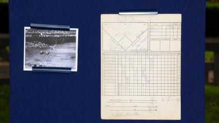 Appraisal: 1951 "Shot Heard 'Round the World" Game Scorecard: asset-mezzanine-16x9