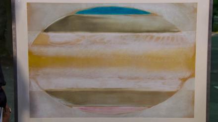 Appraisal: 1976 Ed Clark Abstract Expressionist Artwork: asset-mezzanine-16x9