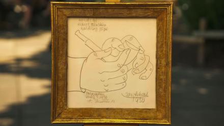 Appraisal: 1952 Albert Einstein-signed Josef Scharl Sketch: asset-mezzanine-16x9