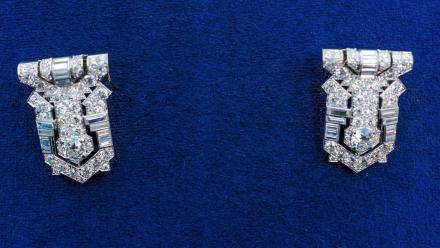 Appraisal: Cartier Diamond Dress Clips, ca. 1930: asset-mezzanine-16x9