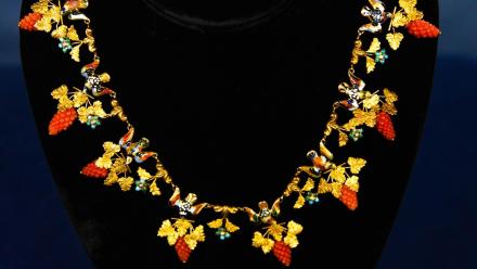 Appraisal: Gold & Enamel Necklace, ca. 1855: asset-mezzanine-16x9