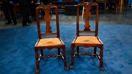 Appraisal: Chairs Attributed to John Gaines III, ca. 1735: asset-mezzanine-16x9