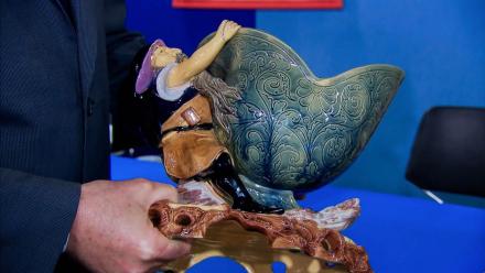 Appraisal: Wihelm Schiller & Sons Majolica Bowl, ca. 1885: asset-mezzanine-16x9