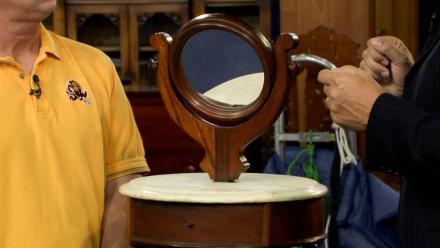 Appraisal: Walnut Shaving Stand, ca. 1875: asset-mezzanine-16x9